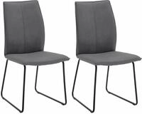 NIEHOFF SITZM&Ouml;BEL Polsterstuhl Capri (Set, 2 St), Kufengestell aus Eisen, Bezug in