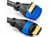 deleyCON deleyCON 3m HDMI 90° Grad Winkel Kabel - HDMI 2.0/1.4a kompatibel mit