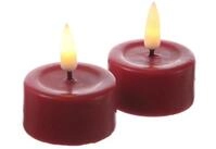 Deluxe Homeart LED-Teelicht LED Teelichter Mia flackernd inkl. Batterien D: 4,1cm rot