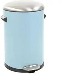 PROREGAL&reg; M&uuml;lleimer Retro Treteimer mit markanten Griffen und Kugelkappe, 3L, Grau