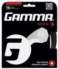 Gamma Tennissaite Moto (Haltbarkeit+Spin) schwarz 12m Set, Saitendicke: 1.29