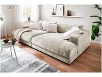 Kawola Big Sofa Madeline Cord (290x86 x170cm) cremeweiß