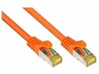 VARIA 8070R-002O - Patchkabel Cat.7, S/FTP, 0.15m, orange LAN-Kabel, (15,00 cm)