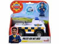 SIMBA Spielzeug-Polizei Fahrzeug Feuerwehrmann Sam Junior Polizei 4x4 Rose Figur