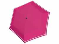 Knirps® Taschenregenschirm Rookie manual, flamingo reflective, für Kinder, mit