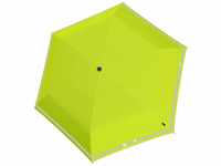 Knirps® Taschenregenschirm Rookie manual, lime reflective, für Kinder, mit