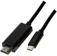LogiLink USB (Typ C) zu HDMI 2 (Typ A) Anschlusskabel, 3m UA0330 HDMI-Kabel