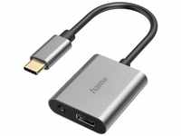 Hama 2in1 Audio-Adapter USB-C auf 3,5mm Klinke Tablet-Kabel, AUX + Ladebuchse...