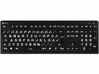 Logickeyboard XL-Print Astra 2 White on Black DE (PC) Tastatur