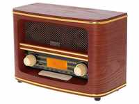 Adler AD 1187 Retro-Radio (FM-Radio, Radio mit Bluetooth, Holz Optik, USB, AUX