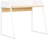 vidaXL Schreibtisch Schreibtisch Wei&szlig; und Eiche 90x60x88 cm