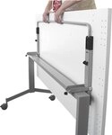HAMMERBACHER Beistelltisch Klapptisch fahrbar 160x80cm Wei&szlig;