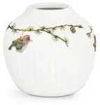 K&auml;hler Dekovase K&auml;hler Hammersh&oslash;i Vase Porzellan wei&szlig; wei&szlig; 13,5 cm x 13 cm