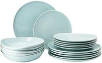 Rosenthal Teller-Set Junto Opal Green Teller-Set 18t, Porzellan, Sets