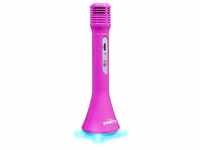 BigBen portabler Lautsprecher Party Mic Mikrofon Licht LED pink AU384017