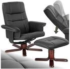 tectake Relaxsessel TV Fernsehsessel mit Hocker, 360&deg; drehbar, Belastbarkeit...