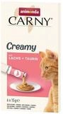 Animonda Carny Creamy Adult mit Lachs & Taurin 6 x 15 g - 11 St&uuml;ck, Snack f&uuml;r: