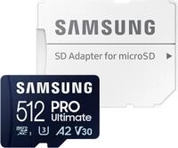 Samsung Pro Ultimate Speicherkarte (512 GB, Video Speed Class 30 (V30)/UHS Speed
