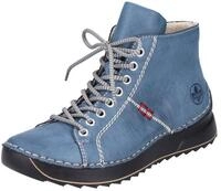 Schn&uuml;rboots RIEKER, Damen, Gr. 37, blau (royalblau), Lederimitat, Schuhe