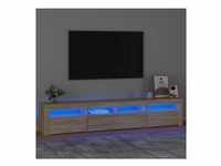 vidaXL TV-Schrank TV-Schrank mit LED-Leuchten Sonoma-Eiche 210x35x40 cm (1-St)...