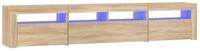 vidaXL TV-Schrank NA Lowboard Medienboard TV- Schrank TV-Wandschrank mit LED...