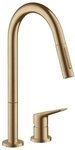 hansgrohe K&uuml;chenarmatur Axor Citterio M 2-Loch Sp&uuml;ltischmischer 220 mit