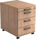 HAMMERBACHER Container Rollcontainer 58cm 3 Sch&uuml;be Schloss Streifengriff...