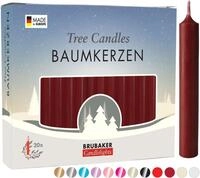 BRUBAKER Tafelkerze Baumkerzen aus Wachs (1 Packung Christbaumkerzen, 20-tlg.,