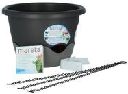 PLASTIA Blumentopf Mareta 30 Grau Anthrazit, 1808543070