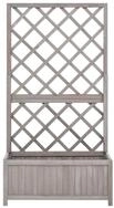 vidaXL Spalier, Garten-Spalier mit Blumenkasten Grau 70x30x135 cm Tannenholz