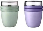 Mepal Lunchbox Lunchpot Mini Ellipse Mixed, 300 ml + 420 ml, To-go Becher,