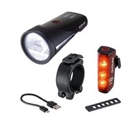 SIGMA Fahrradbeleuchtung Sigma Aura 100 USB / Blaze Link Beleuchtungsset, 100 Lux,