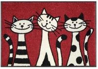 wash+dry by Kleen-Tex Fu&szlig;matte wash+dry Schmutzfangmatte Three Cats - 50 x 75 cm,