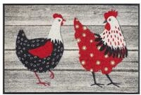 wash+dry by Kleen-Tex Fu&szlig;matte Chicken Farm, rechteckig, H&ouml;he: 7 mm