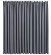 vidaXL Verdunkelungsvorhang, Verdunkelungsgardine mit Haken Grau 290 x 245 cm