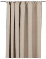 vidaXL Verdunkelungsvorhang, Verdunkelungsgardine mit Haken Leinenoptik Beige...