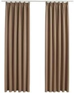 vidaXL Verdunkelungsvorhang, Verdunkelungsgardinen mit Haken 2 Stk. Taupe...