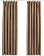 vidaXL Vorhang Verdunkelungsvorh&auml;nge mit Haken 2 Stk. Taupe 140x175cm (1 St)