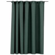 vidaXL Vorhang Verdunkelungsvorhang mit Haken Leinenoptik Gr&uuml;n 290x245 cm (1...