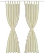 vidaXL Vorhang, Vorh&auml;nge Gardinen aus Satin 2-teilig 140 x 245 cm Creme