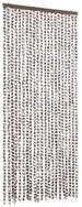 vidaXL Insektenschutz-Vorhang Insektenschutz-Vorhang Taupe und Wei&szlig; 90x220 cm