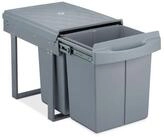 relaxdays Einbaum&uuml;lleimer 2x 20l grau