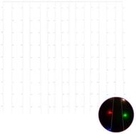 vidaXL Lichterkette NA LED-Lichtervorhang 3x3 m 300 LEDs Bunt 8 Funktionen