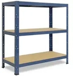 shelfplaza Schwerlastregal HOME, 115x120x60cm blau, 3 B&ouml;den, Kellerregal,