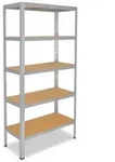 shelfplaza Schwerlastregal HOME, 230x75x50cm verzinkt, 5 B&ouml;den, Kellerregal,