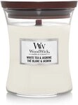 Woodwick Ersatzscherkopf Woowick WHITE TEA & JASMINE MEDIUM HOURGLASS 275G
