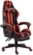 vidaXL B&uuml;rostuhl Gaming-Stuhl mit Fu&szlig;st&uuml;tze Schwarz und Rot Kunstleder (1 St)