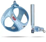 Curli Hunde-Geschirr Clasp Vest Geschirr Puppy Set skyblue-circles Gr&ouml;&szlig;e: 2XS /