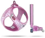 Curli Hunde-Geschirr Clasp Vest Geschirr Puppy Set pink-circles Gr&ouml;&szlig;e: XS /