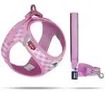 Curli Hunde-Geschirr Clasp Vest Geschirr Puppy Set pink-caro Gr&ouml;&szlig;e: M / Gewicht: